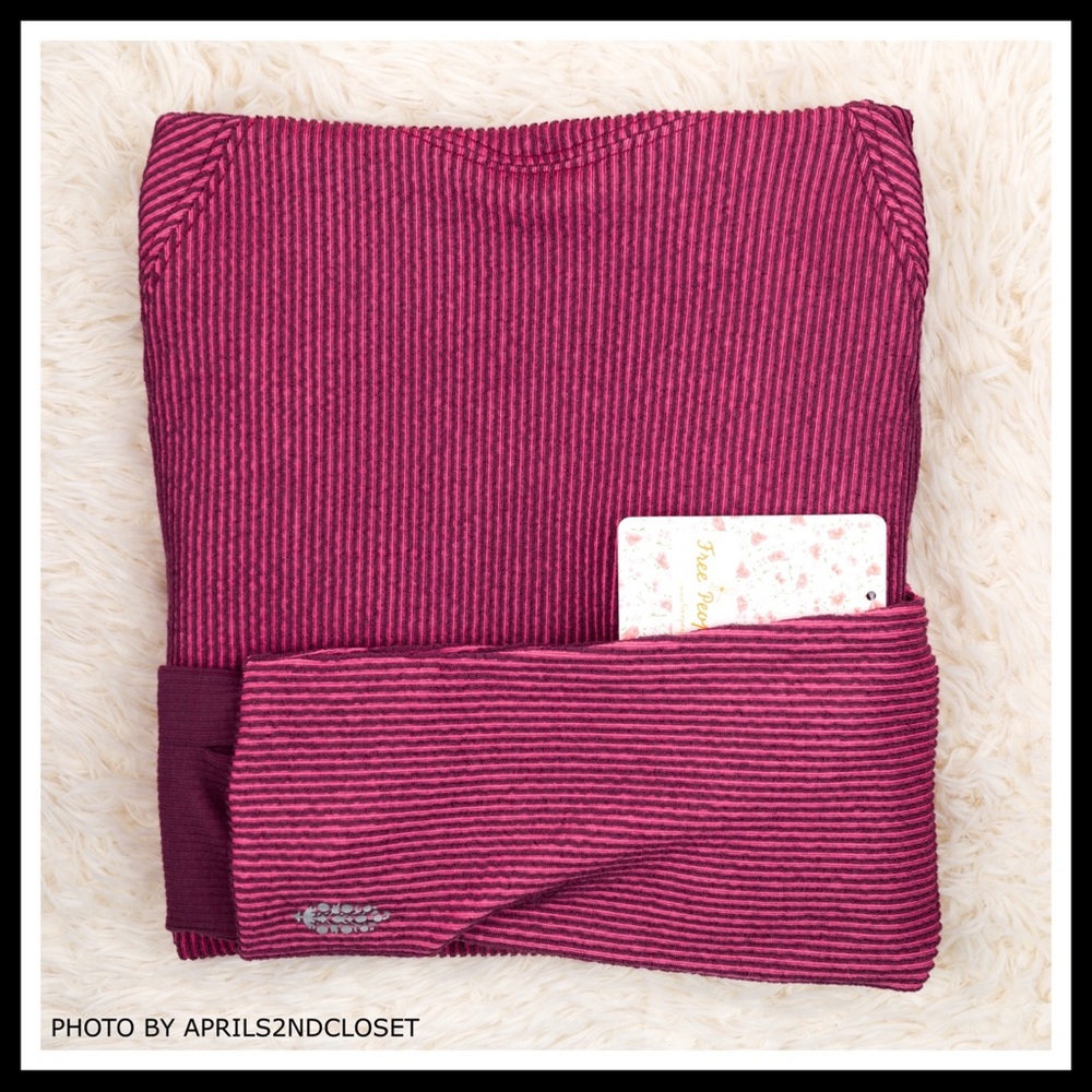 FREE PEOPLE BOHO HOODIE LONG SLEEVES KNIT TOP A2C - Picture 4 of 8